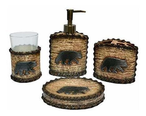 Hiend Acentos Set De Accesorios De Encimera De Baño Rustic