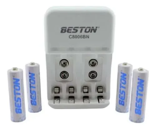 Cargador 2a 3a Y 9v Beston+ 4pilas Recargables Aa+ 2700mah