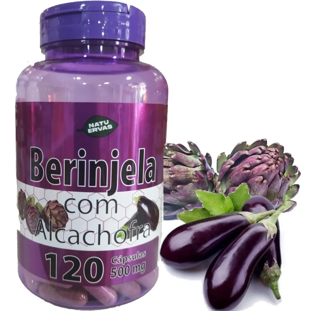 Beringela Com Alcachofra 500mg C/120capsulas