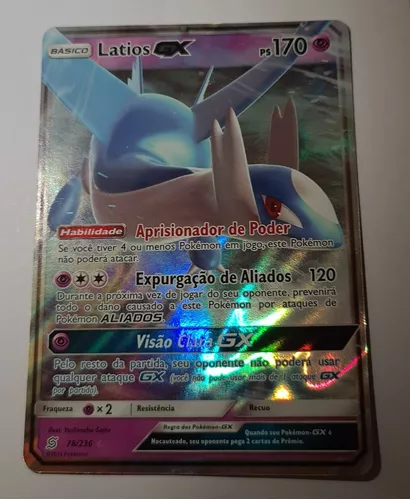 Kit Carta Pokémon Lendários Latias E Latios Golpe Fusão