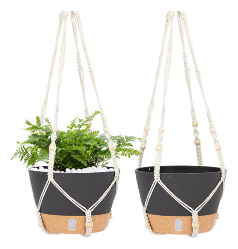 Colgadores Plantas Colgantes, 2 Paquetes De Macramé Pl...