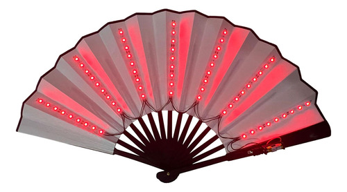 Ventilador Plegable Led Accesorios De Regalo Duraderos Rojo