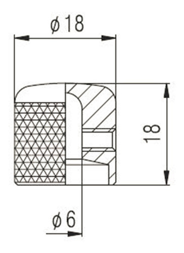 Imagen 2 de 2 de Perilla Sambong Ns001c Ns001 Cromada Baja Con Tornillo