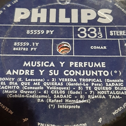 Sin Tapa Disco Andre Y Su Conjunto Musica Y Perfume Cl0