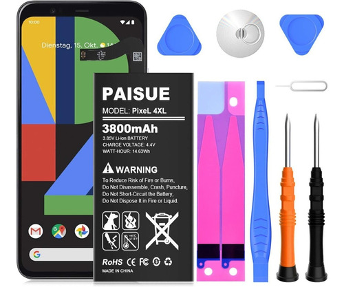 Batería De Polímero De Litio De 3800 Mah Para Google Pixel 4