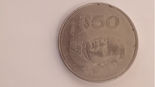 Moneda   De  50 Pesos De Benito Juarez