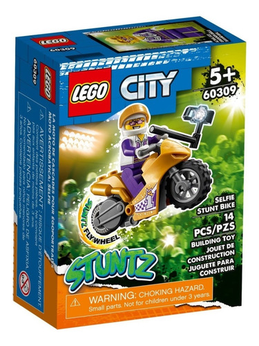 Brinquedo Lego 14 Pcs City  Moto De Acrobacias Selfie 60309