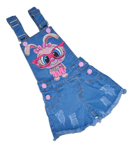 Jardineira Jeans Led Infantil Juvenil Luzinha Blogueirinha