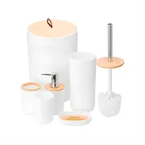 Comprar Conjunto Acessórios Lixeira Pu002F Banheiro Saboneteira 6 Peças
