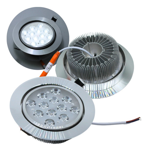 Lampara Led 12w (100w) Dirigible Satinada Super Potente