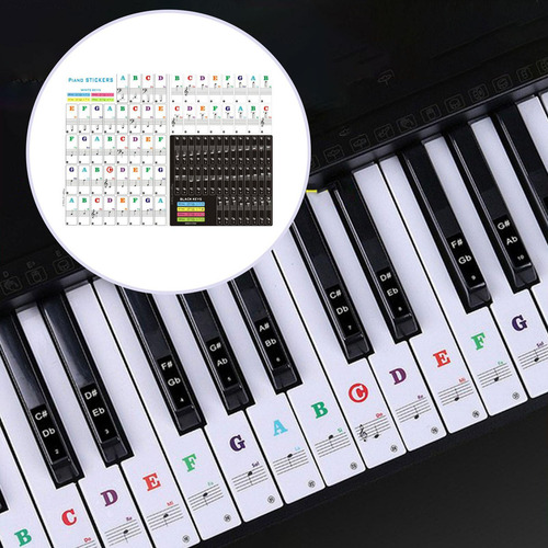 Pegatinas Transparentes Para Teclado De Piano Aprendizaje De