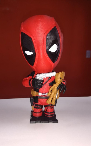 Deadpool Vs Baby Groot - 16cm 3d