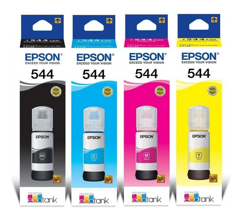 Imagen 9 de 10 de Pack 4 Tintas Epson Original 544 T544 L1110 L3110 L3150