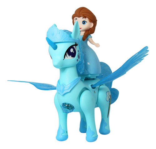 Brinquedo Boneca Unicórnio Pônei Infantil Anda Sozinho C/luz