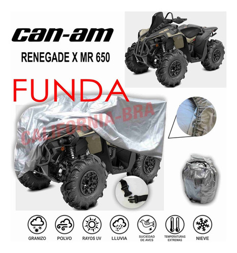 Forro Cuatri Eua Broche + Ojillos Can-am Renegade X Mr 650