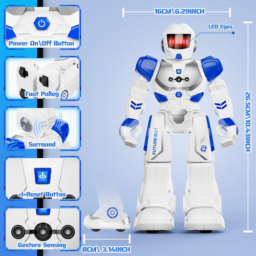 Robot Control Remoto Sonidos Niños Regalo Navidad 3
