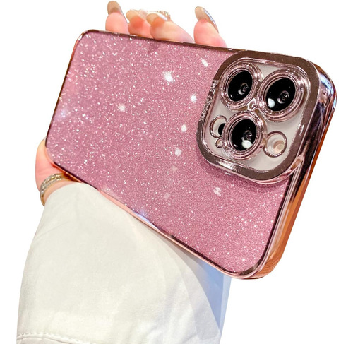Funda Fycyko Para iPhone 12 Pro Max Pink Glitter