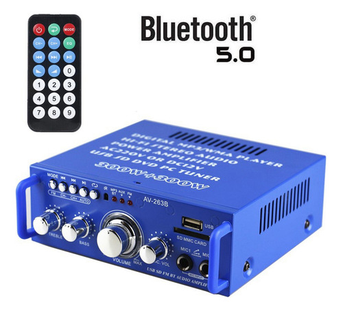 Amplificador Estéreo Bluetooth, Receptor De Audio De