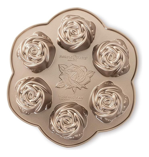 Nordic Ware Sarten Rose Bud 6 Pasteles Caramelo