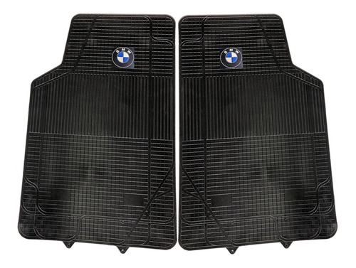 Cubre Alfombras Logo Bmw 2 Piezas Silvaflex Con Abrojo