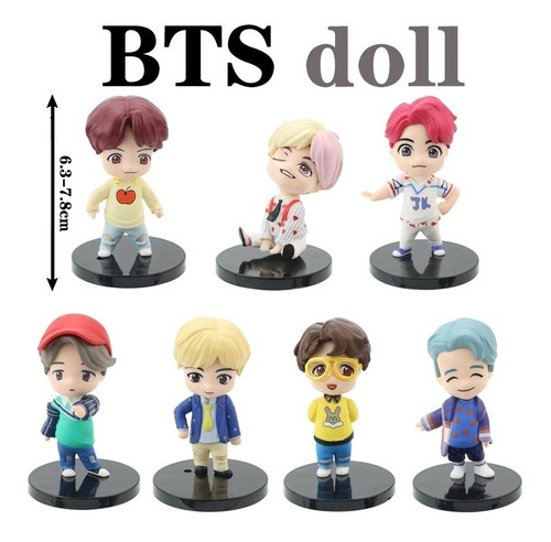 Bts Mini Idol Doll Set - Todos Los 7 Miembros