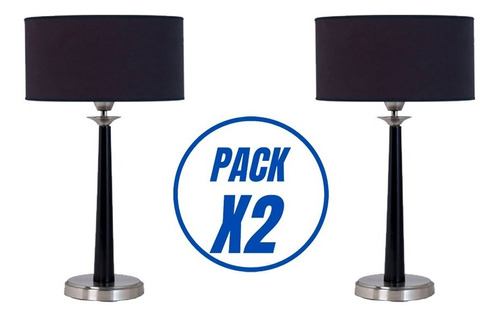 Set X2 Veladores De Mesa Estilo Moderno Platil Apto Led