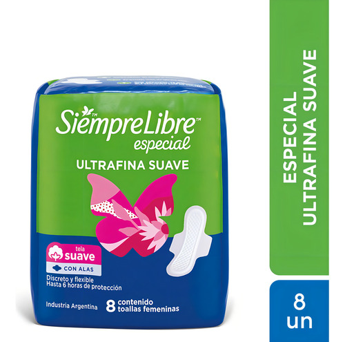 Siempre Libre Especial Ultrafina X 8 Unidades