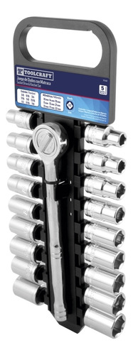 Juego De Dados Con Rachet 1/2 20 Pzas Tc1428 Toolcraft