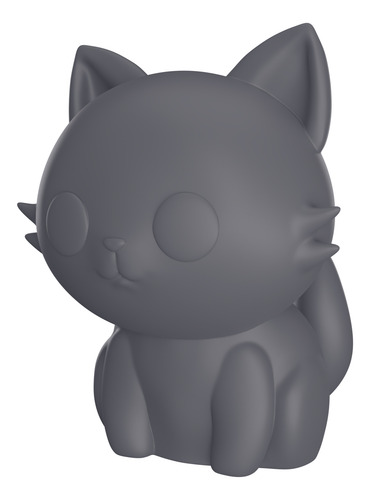 Gato Chibi Para Personalizar Impresión 3d Resina 10cm