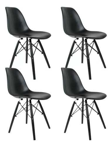 Conjunto 4 Cadeiras De Jantar Eames Eames Eiffel Multiuso Pr