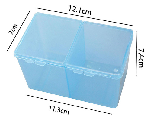 Caja Para Hisopos De Maquillaje, Soporte Para Bolas De Azul