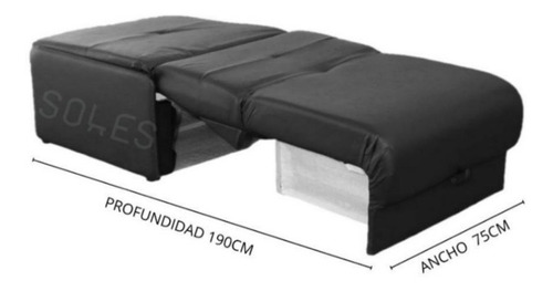 Sillones Sofa Cama 1 Plaza 2 Posiciones  Antidesgarro 