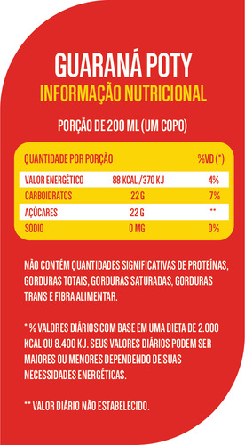 Refrigerante Guaraná Poty 2 Litros Pet - 6 Unidades