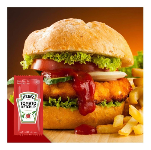 Salsa Catsup Heinz Ketchup Caja 200 Sobres De 9gr C/u
