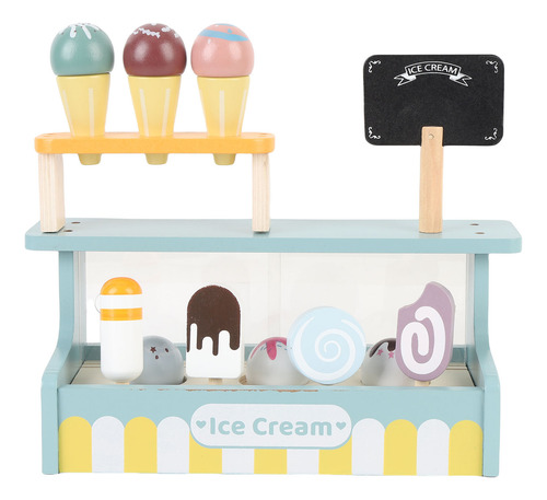 Set De Juego De Helados De Madera, Tienda De Juegos De Simul