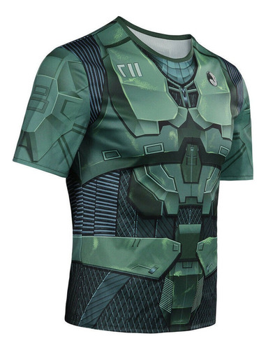 Halo 1 Master Chief John 117 - Camiseta Corta Para Disfraz D