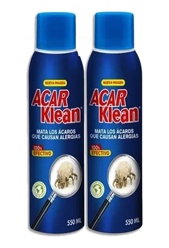 Antiácaros Acar Klean - Eliminador De Acaros 550ml X 2