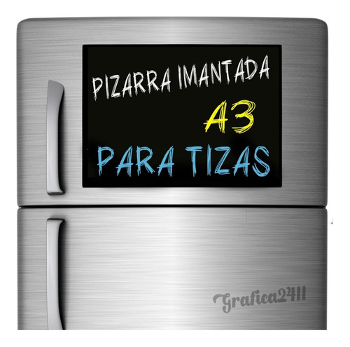 Imagen 1 de 2 de Vinilo Pizarra Pizarron Imantada Iman A3 Tiza Heladera 30x40