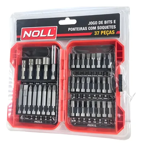 Jogo De Bits Ponteiras Com Soquetes Noll 37 Peças 3720006