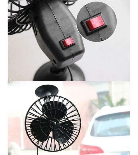 Imagem 5 de 5 de Ventilador Automotivo Com Ventosa Na Base 12v Carro Caminhao