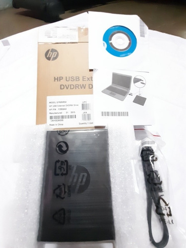 Hp Gp60nb50 Slim Externo, Usb Dvd-rw Drive, P/n: F2b56aa