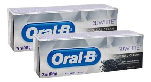 Kit De 2 Pastas Dentales 3d White Mineral Clean Oral B