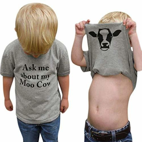 Gobabygo Baby Ask Me About My Moo Cow, Camiseta De Manga Cor