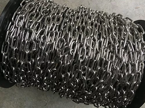  Cadena de acero inoxidable 316 3/8 (10 mm) Cadena de bobina de  prueba (por el pie) : Industrial y Científico