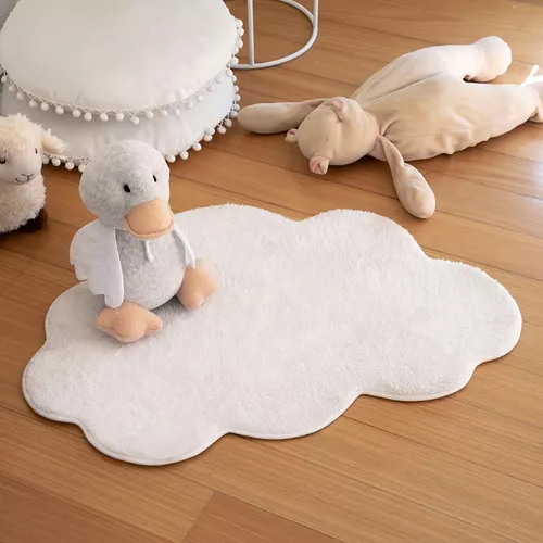 Alfombras de área para niños, alfombra de gateo de bebé con forma de nube,  habitación del bebé, suave algodón puro, felpa de lujo, alfombra decorativa