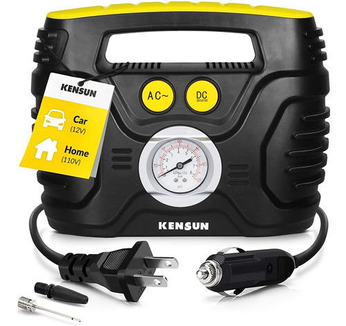 Compresor De Aire Portátil Kensun Para Coche/hogar, 12v /110