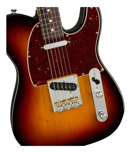 Guitarra eléctrica Fender American Professional II Telecaster de aliso 3-color sunburst brillante con diapasón de palo de rosa