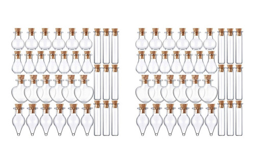 100 Frascos Pequeños De Vidrio Con Tapones De Corcho, 5 Unid
