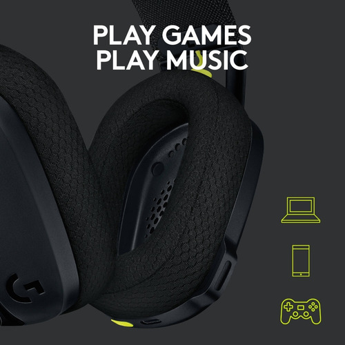 Imagen 7 de 10 de Auricular Gamer Inalámbrico Logitech G435 Lightspeed Negro