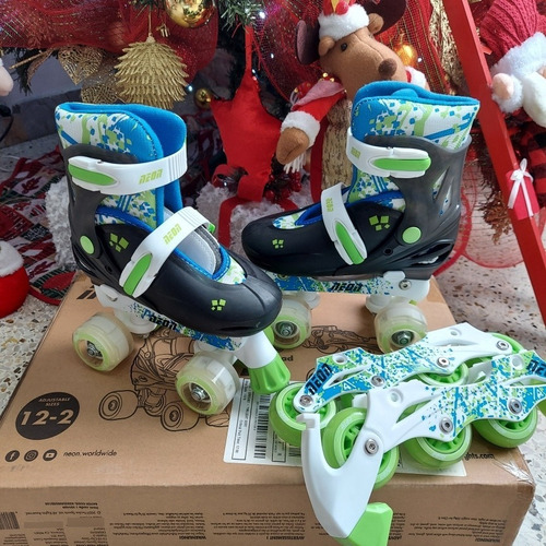 Imagen 5 de 5 de Patines 2 En 1 Para Niños Lineales 4 Ruedas